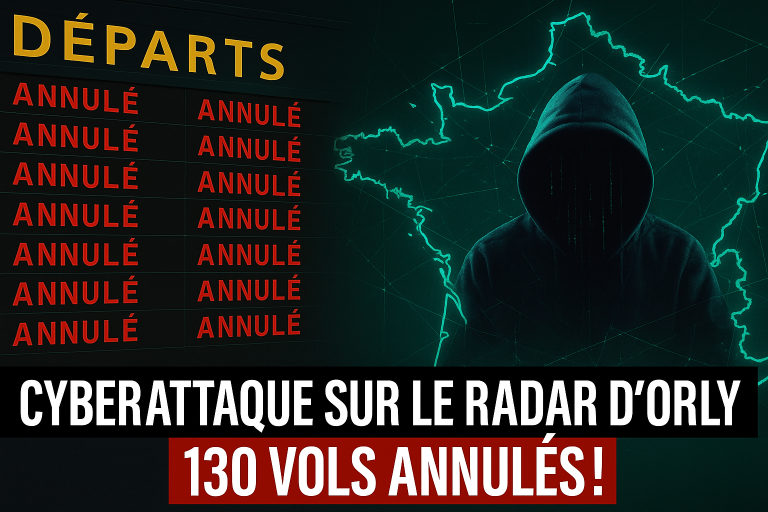 Cyberattaque à Paris-Orly ? Le radar tombe en panne, 130 vols annulés et le chaos s’installe