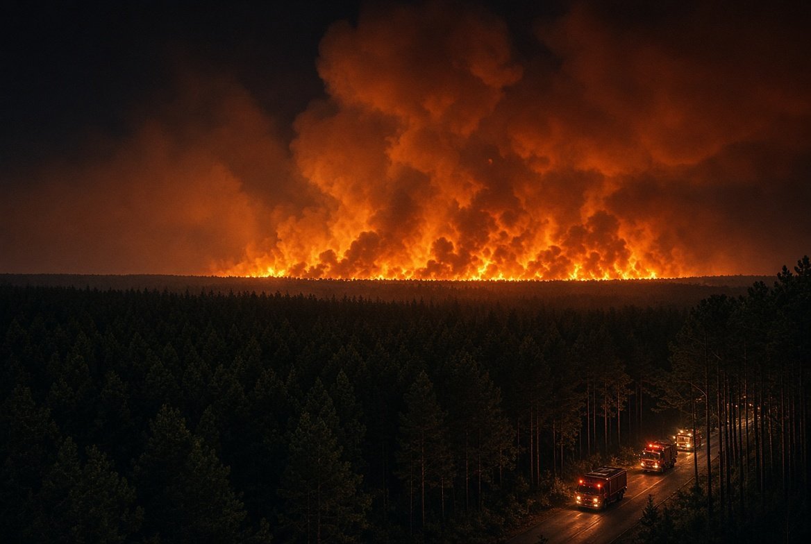Incendie à Luglon : 600 hectares brûlés et 500 personnes évacuées dans les Landes